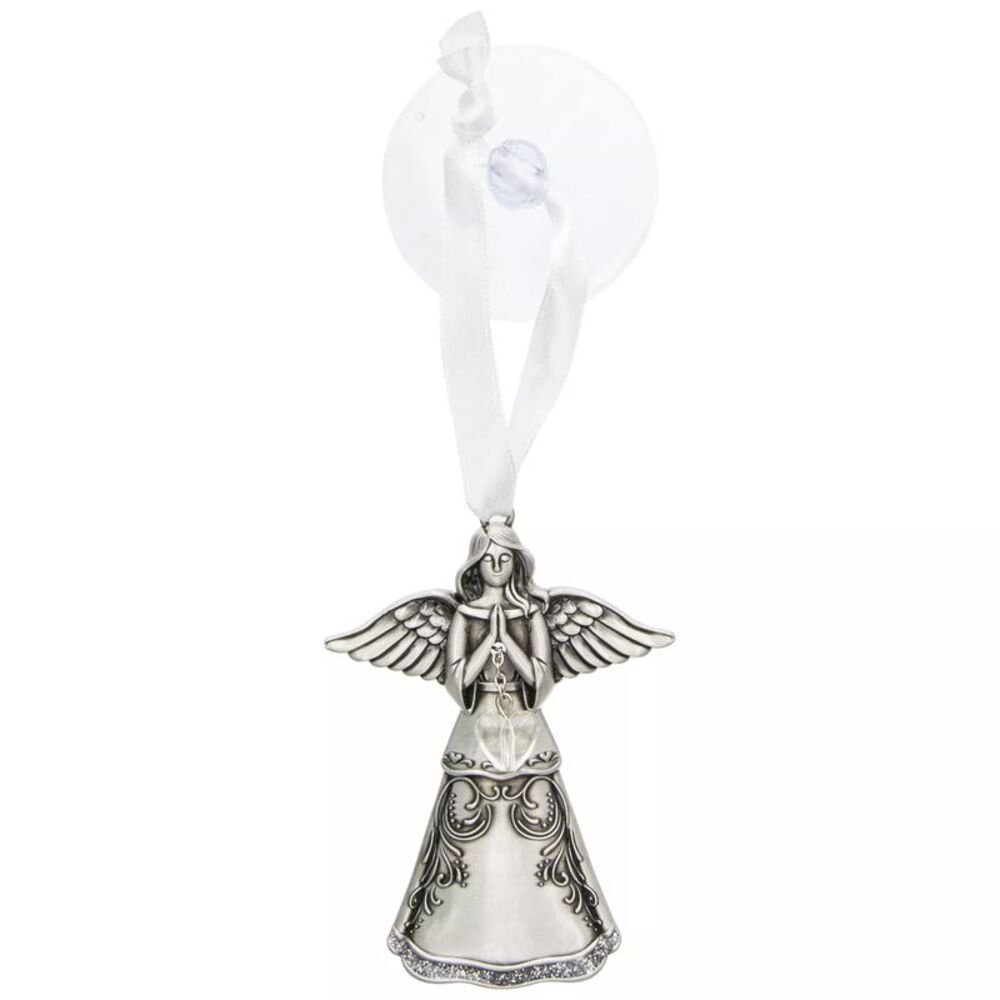 Praying Angel April Birthstone Hanging Ornament